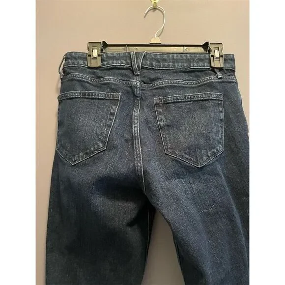 Vineyard Vines Women's Cropped Jeans Size 28 Dark Blue Relaxed Fit - Picture 5 of 10